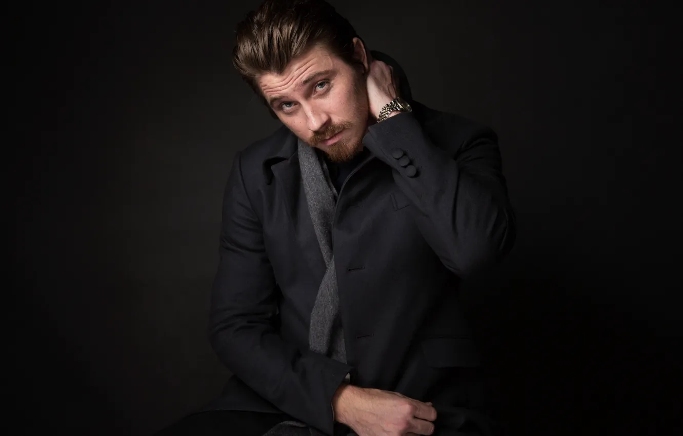 Photo wallpaper male, jacket, Garrett Hedlund, Solid, in appearance, not shaved