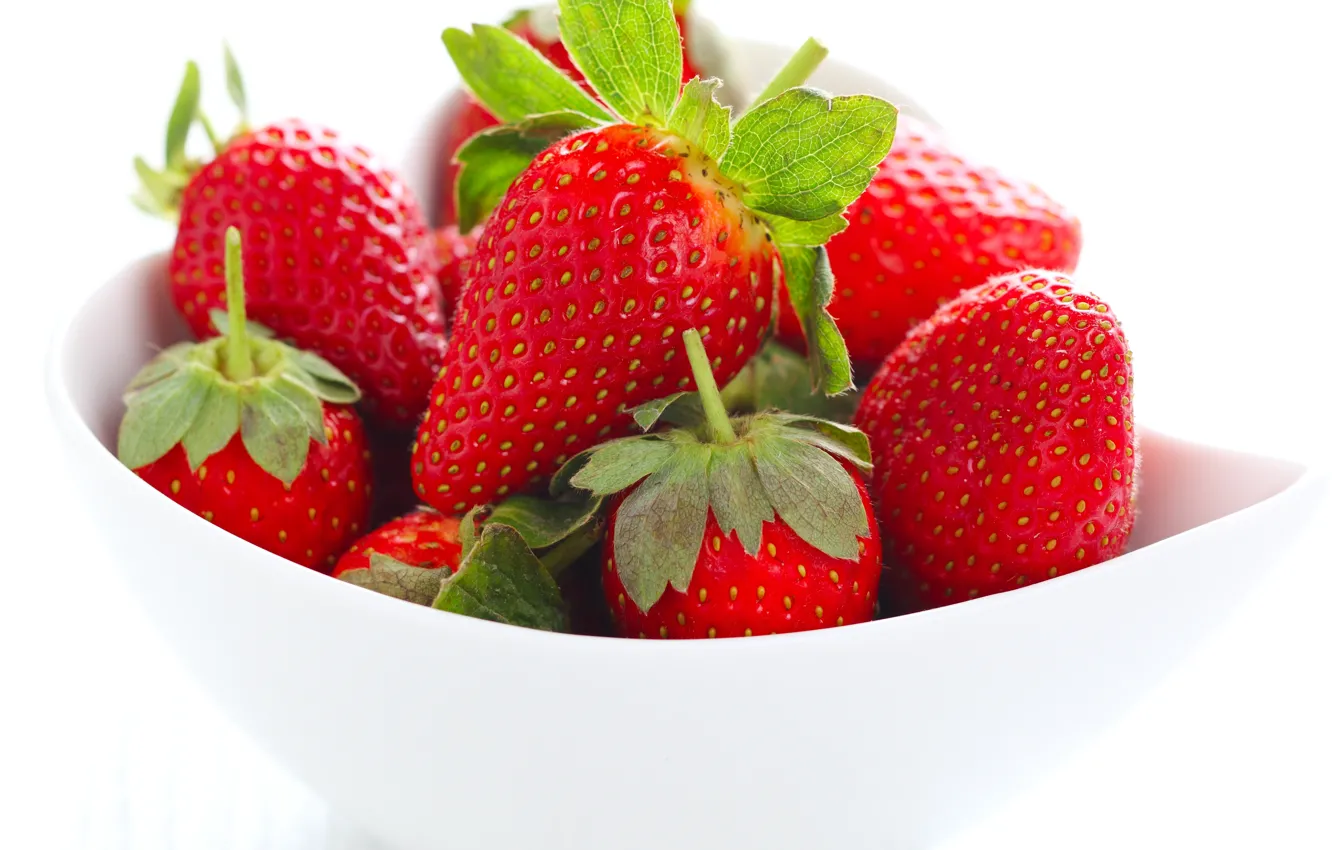 Photo wallpaper berries, strawberry, bowl, strawberry, fresh berries