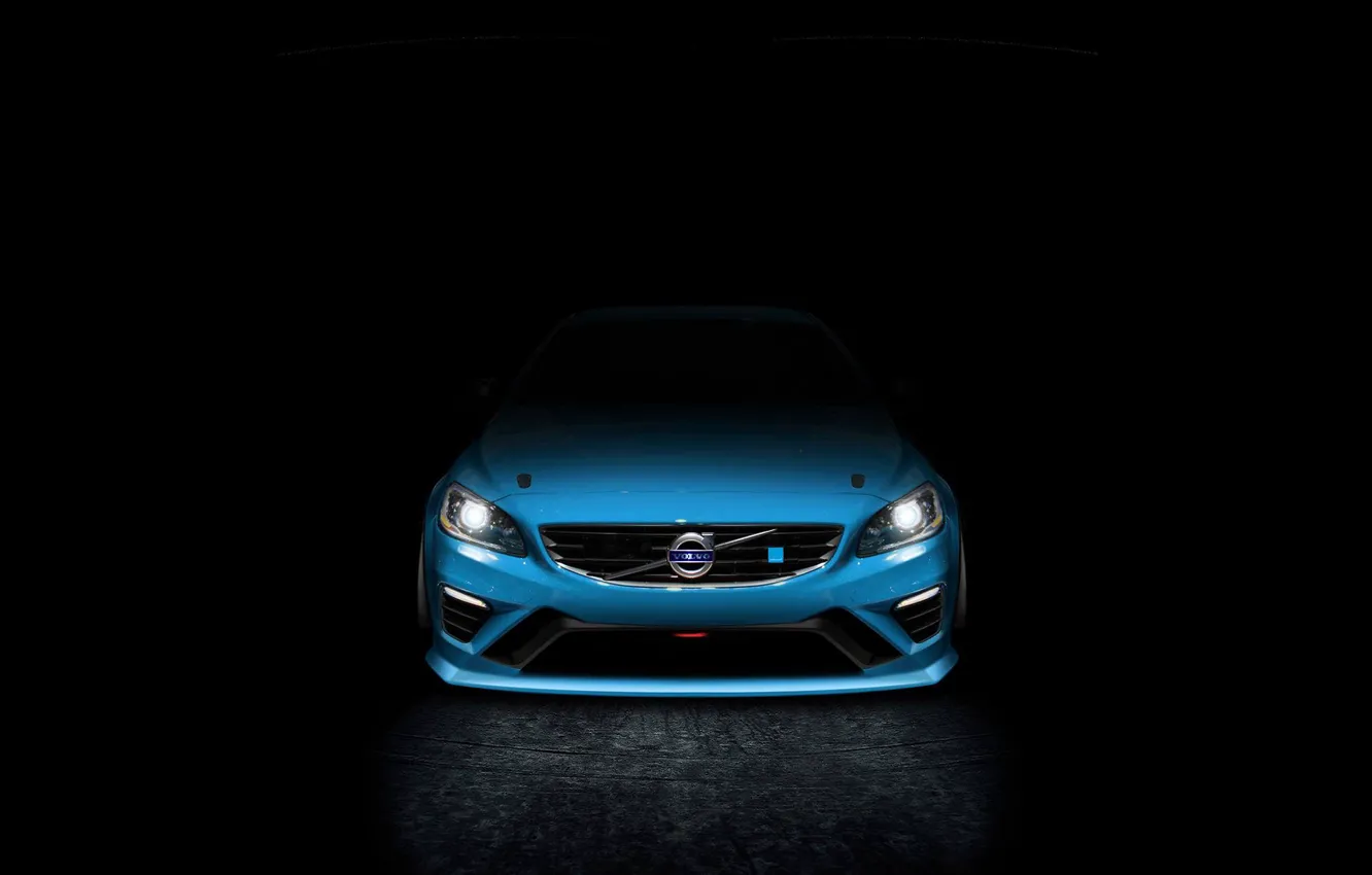 Photo wallpaper blue, lights, art, s60, volvo, art, polestar