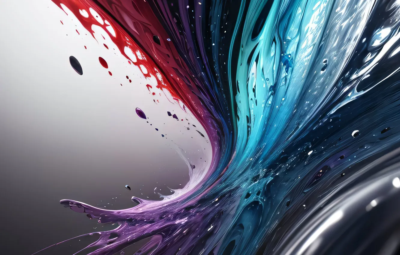 Photo wallpaper squirt, abstraction, paint, divorce, abstract background, AI art, neural network