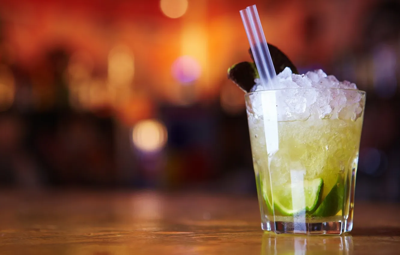 Photo wallpaper ice, food, cocktail, lime, still life, Mojito