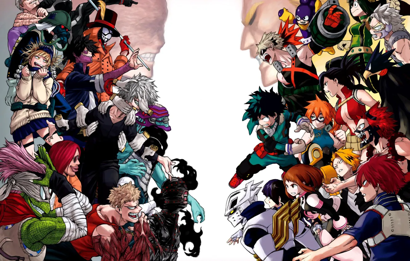 Photo wallpaper the opposition, characters, Boku no Hero Academy, My hero Academy, My Hero Academia