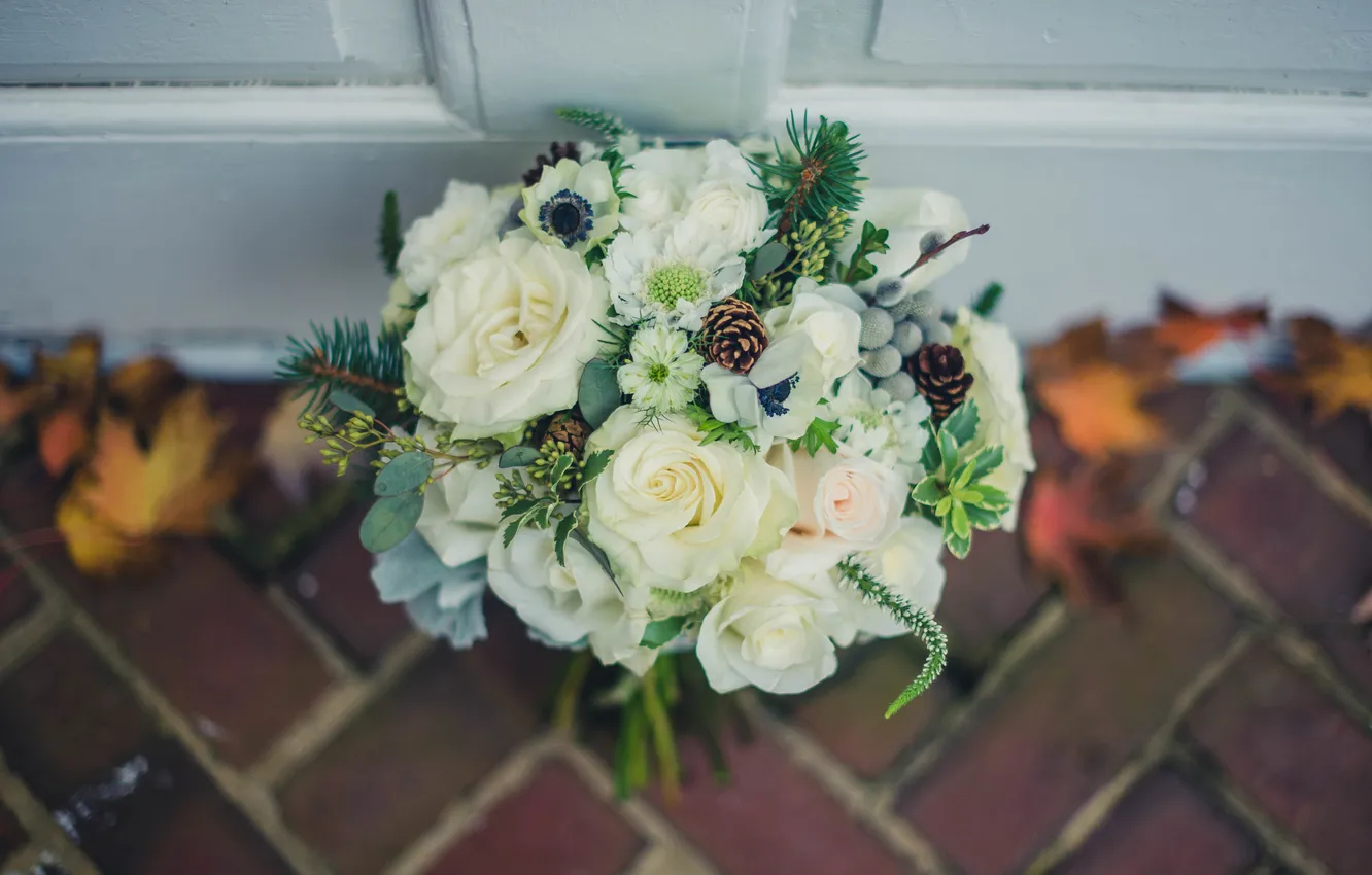 Photo wallpaper flowers, bouquet, wedding