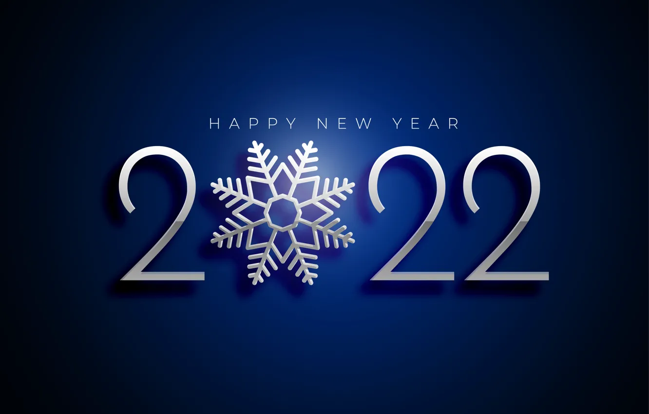Photo wallpaper snowflakes, new year, figures, blue background, New Year, luxury, decoration, figures