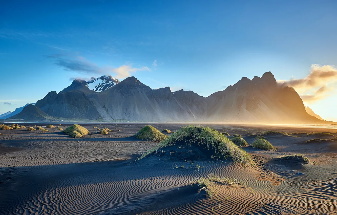 Photo wallpaper mountain, Iceland, Vestrahorn