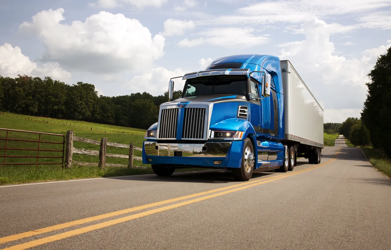 Photo wallpaper road, Western Star, 5700 cars