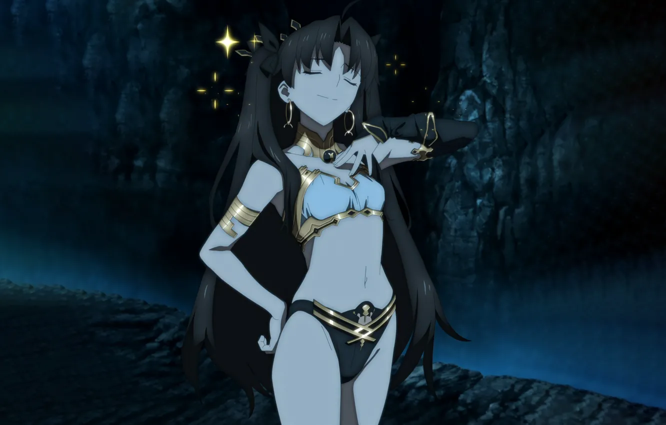 Photo wallpaper girl, sexy, lingerie, bra, panties, long hair, anime, beautiful