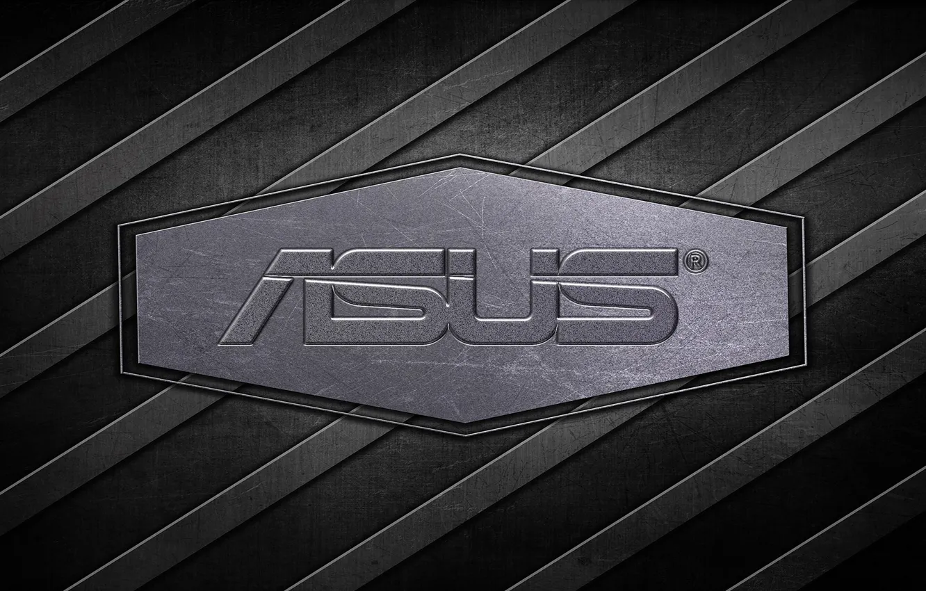 Photo wallpaper Logo, Logo, Steel, ASUS, Digital Art