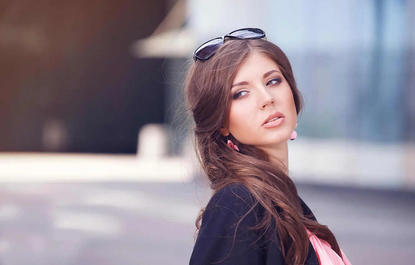 Photo wallpaper portrait, brown-eyed, Yanina Kristova