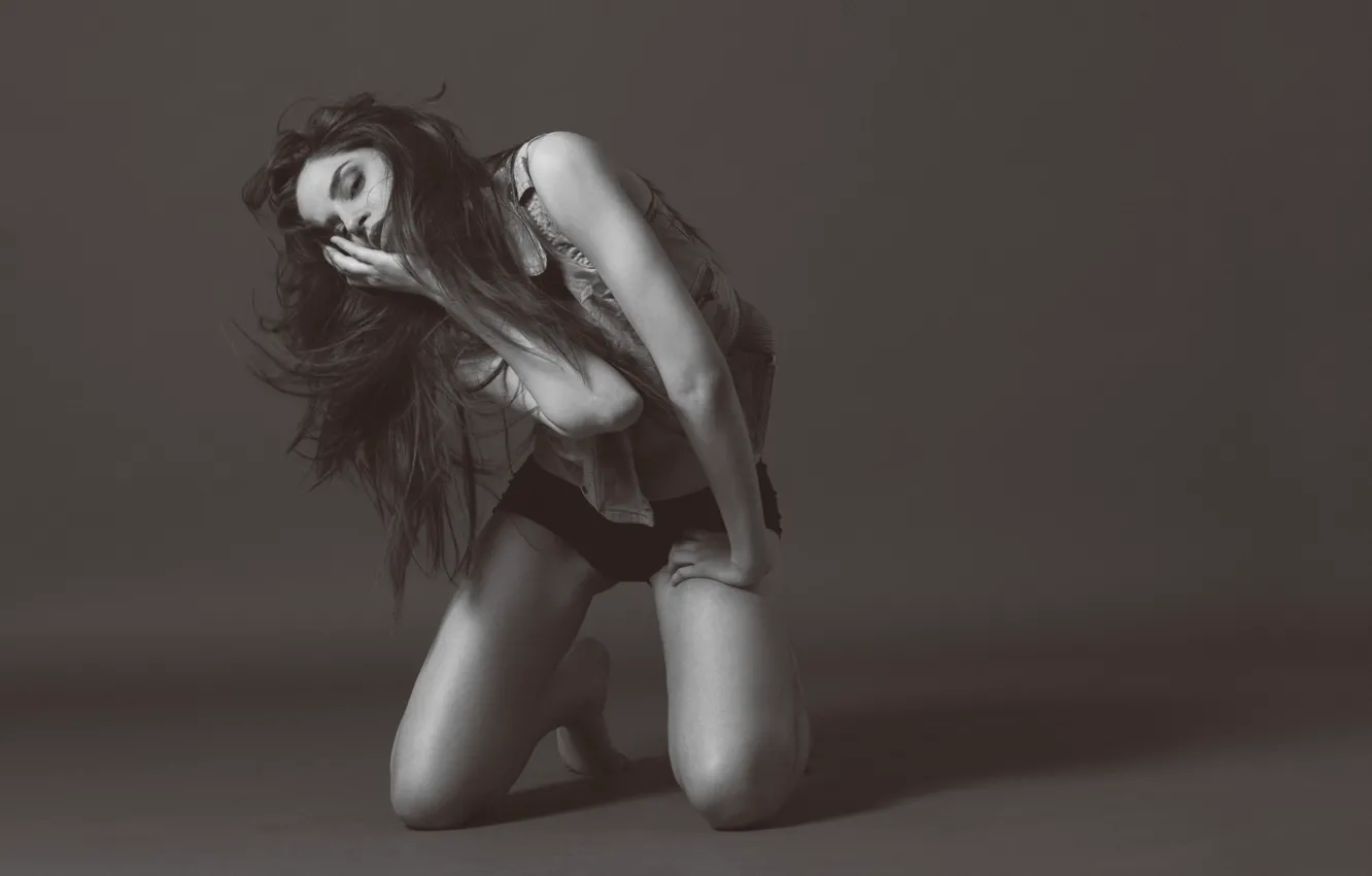 Photo wallpaper girl, passion, on my knees, allure, breaking