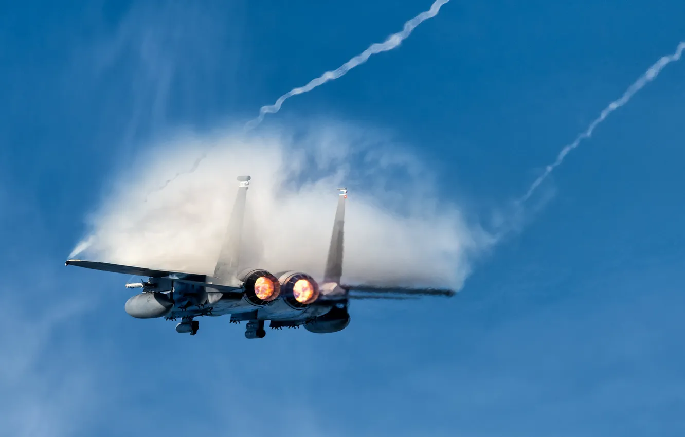 Photo wallpaper fighter, aircraft, F-15, Fighter Aircraft