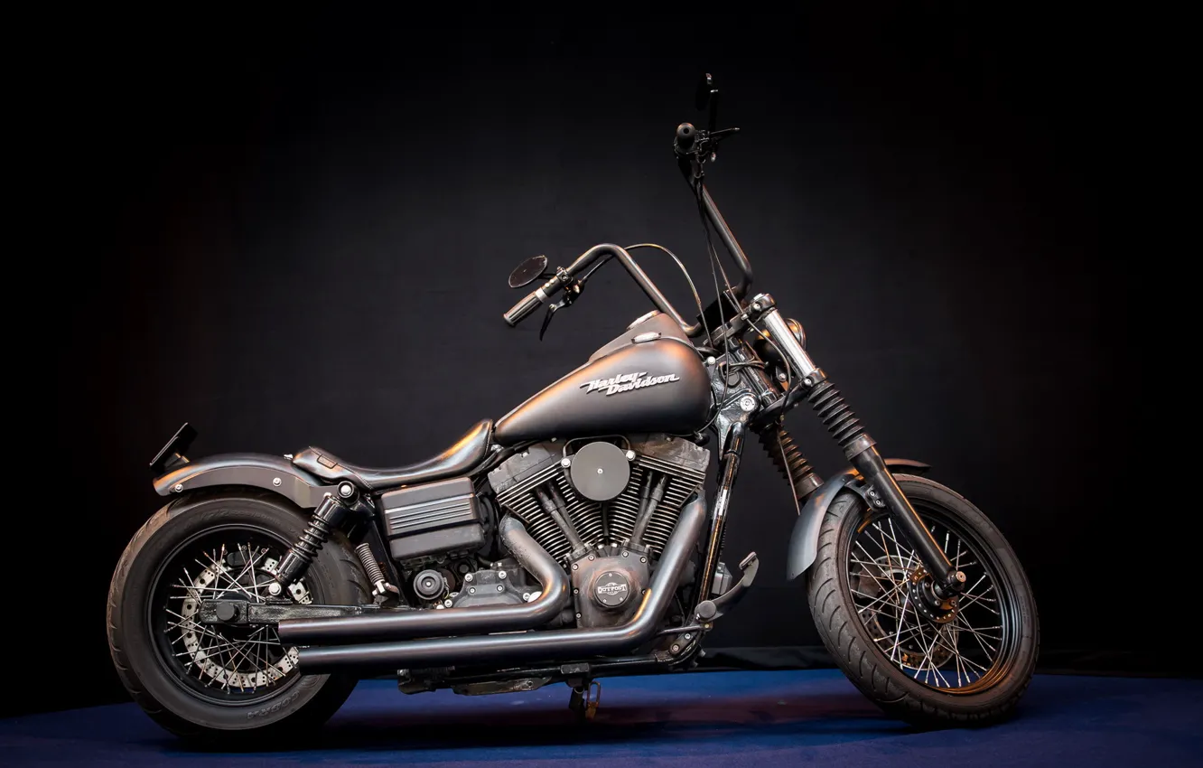 Photo wallpaper Harley Davidson, motor bike, Mean machine