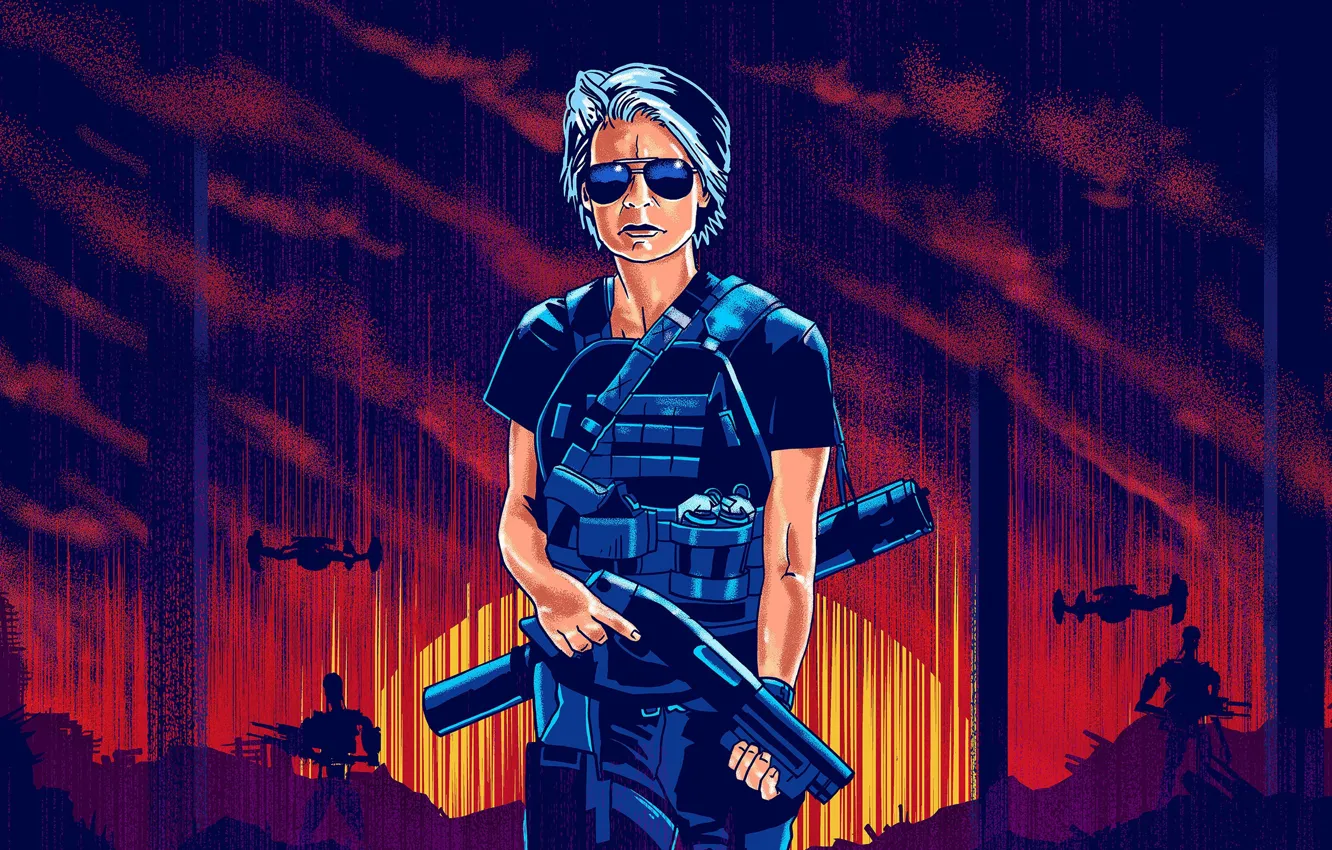 Photo wallpaper weapons, people, comic