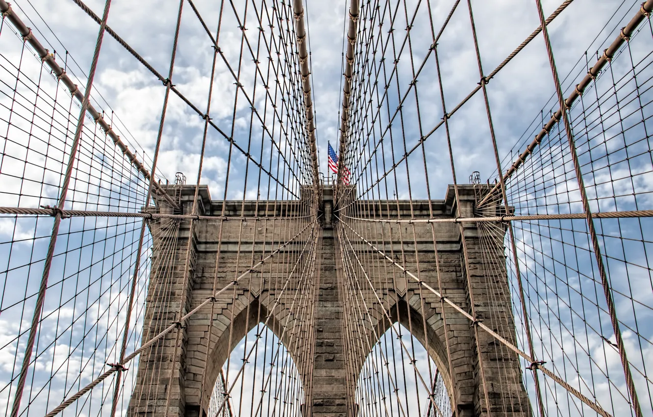 Photo wallpaper USA, New York, Brooklyn Bridge