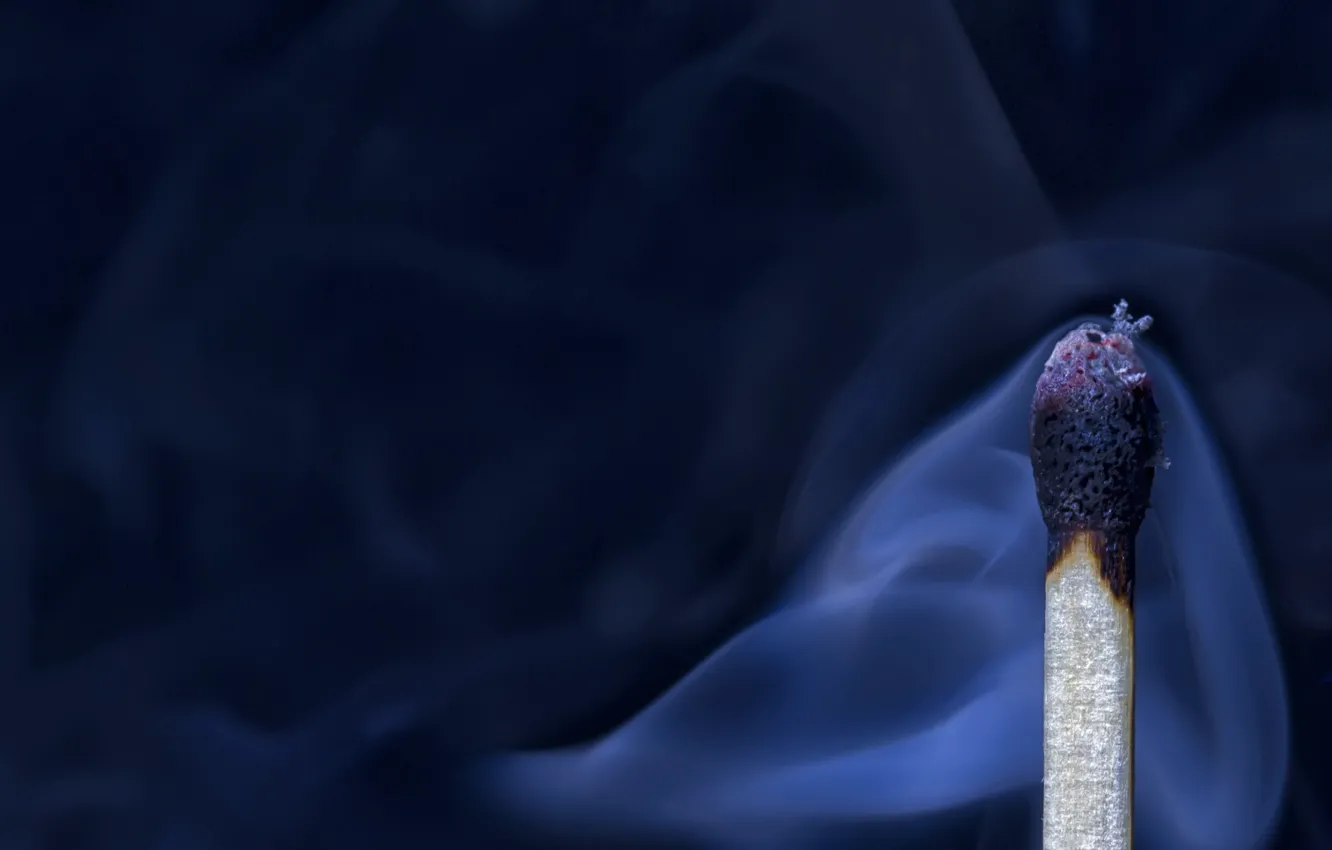 Photo wallpaper macro, smoke, matches