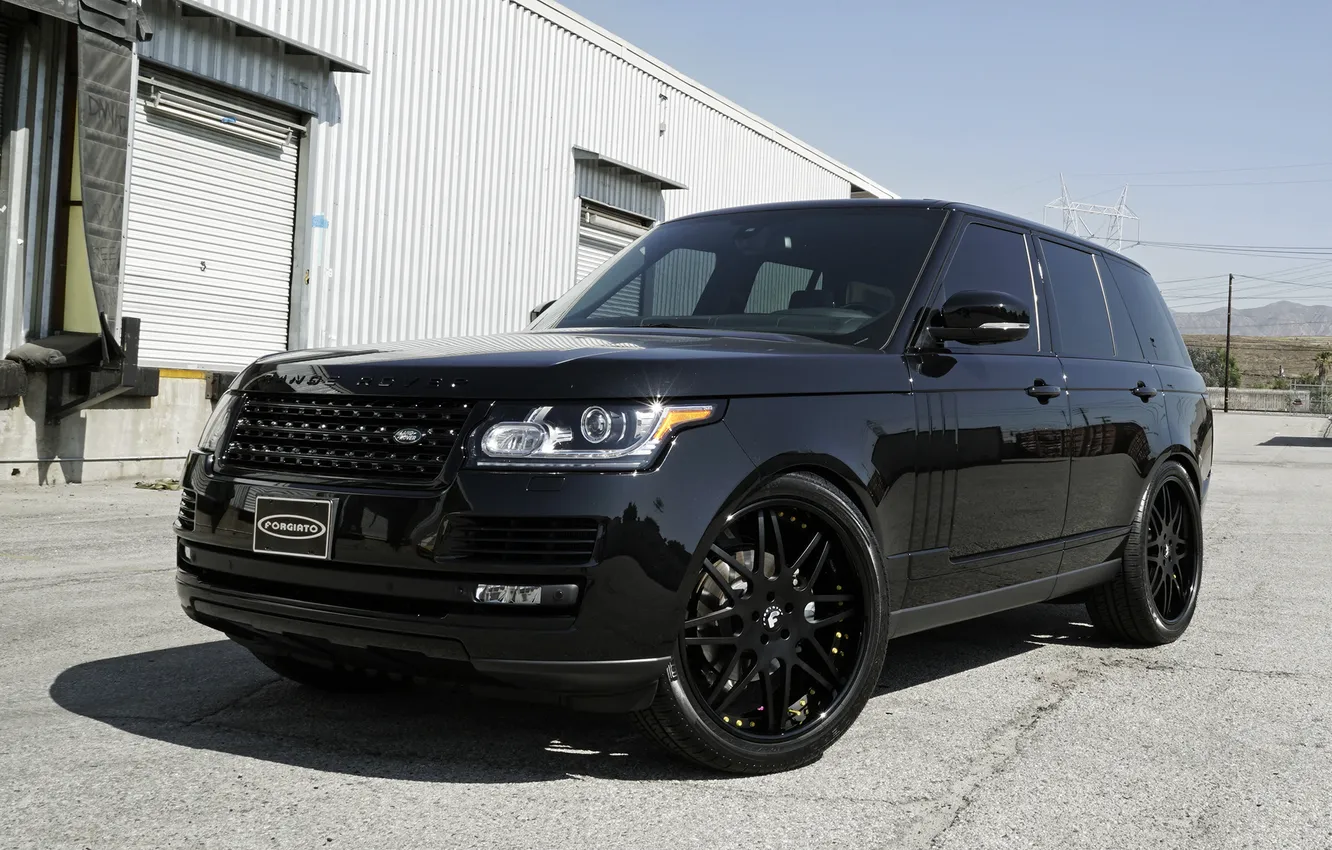Photo wallpaper black, sport, Land Rover, Range Rover, black, Sport, land Rover, range Rover
