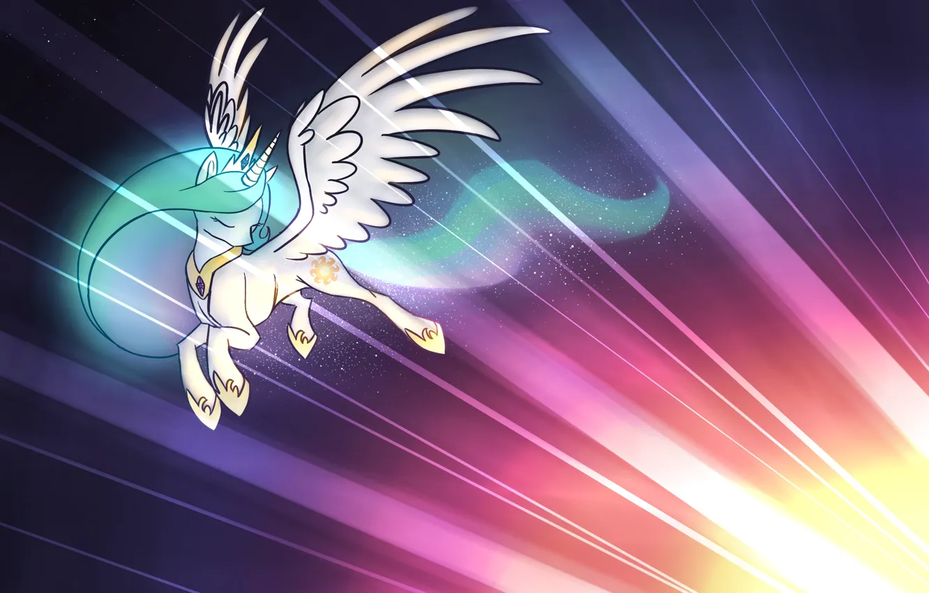 Photo wallpaper light, background, figure, My Little Pony, pony, mlp, princess celestia