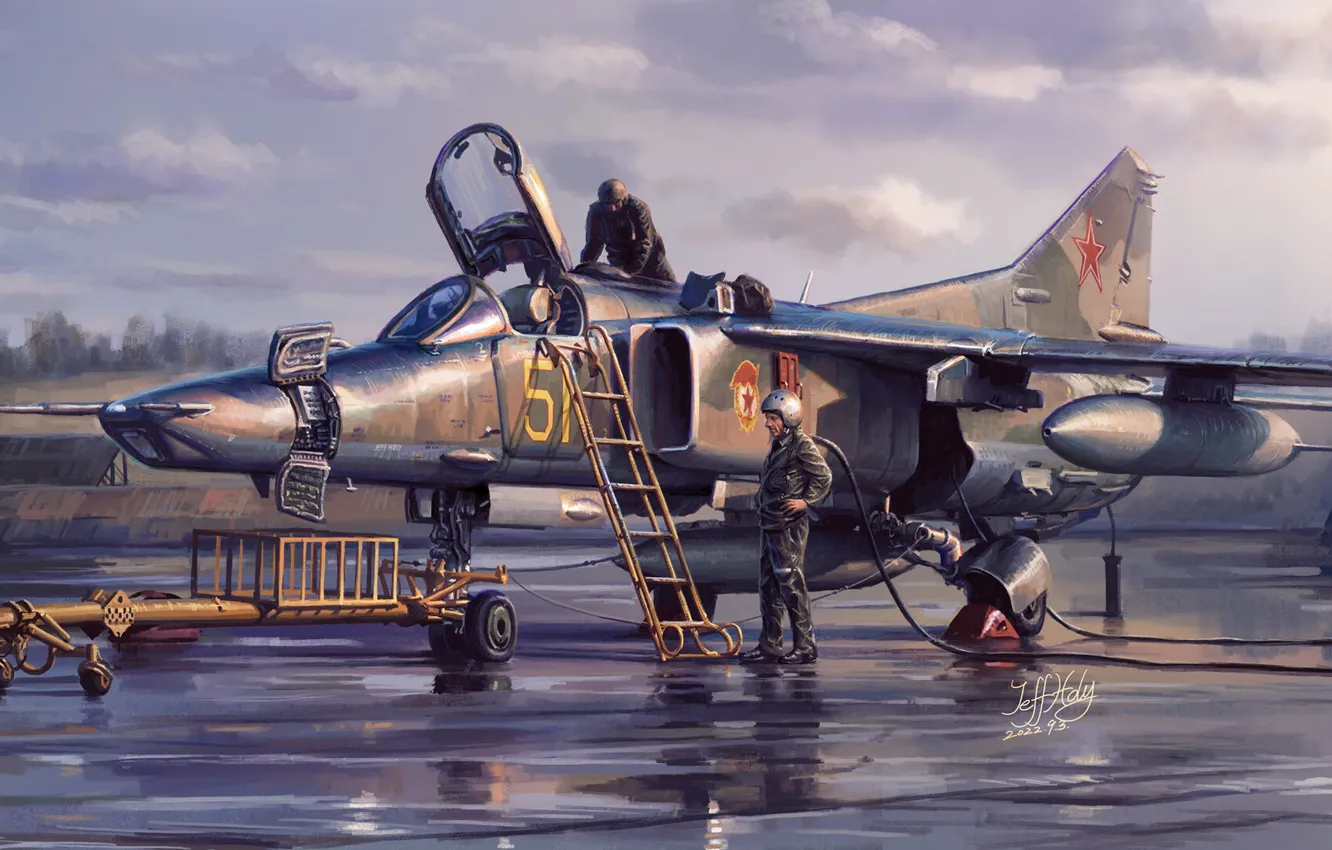 Photo wallpaper fighter, USSR, The MiG-27, Jeff Holly, Soviet Mikoyan MIG-27D