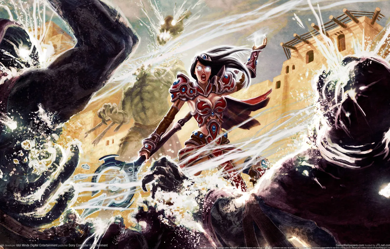 Photo wallpaper magic, battle, ruin