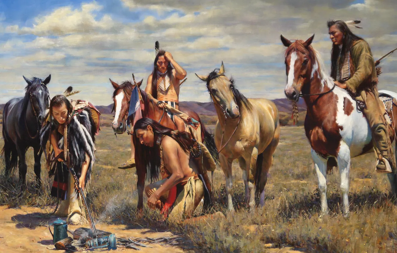 Photo wallpaper Indian, John Fawcett, Warm Coals