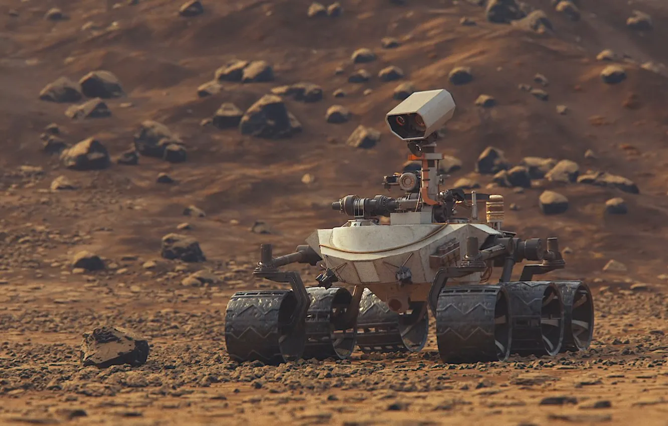 Photo wallpaper the Rover, CGI, Thomas Wyszolmirski, XMars
