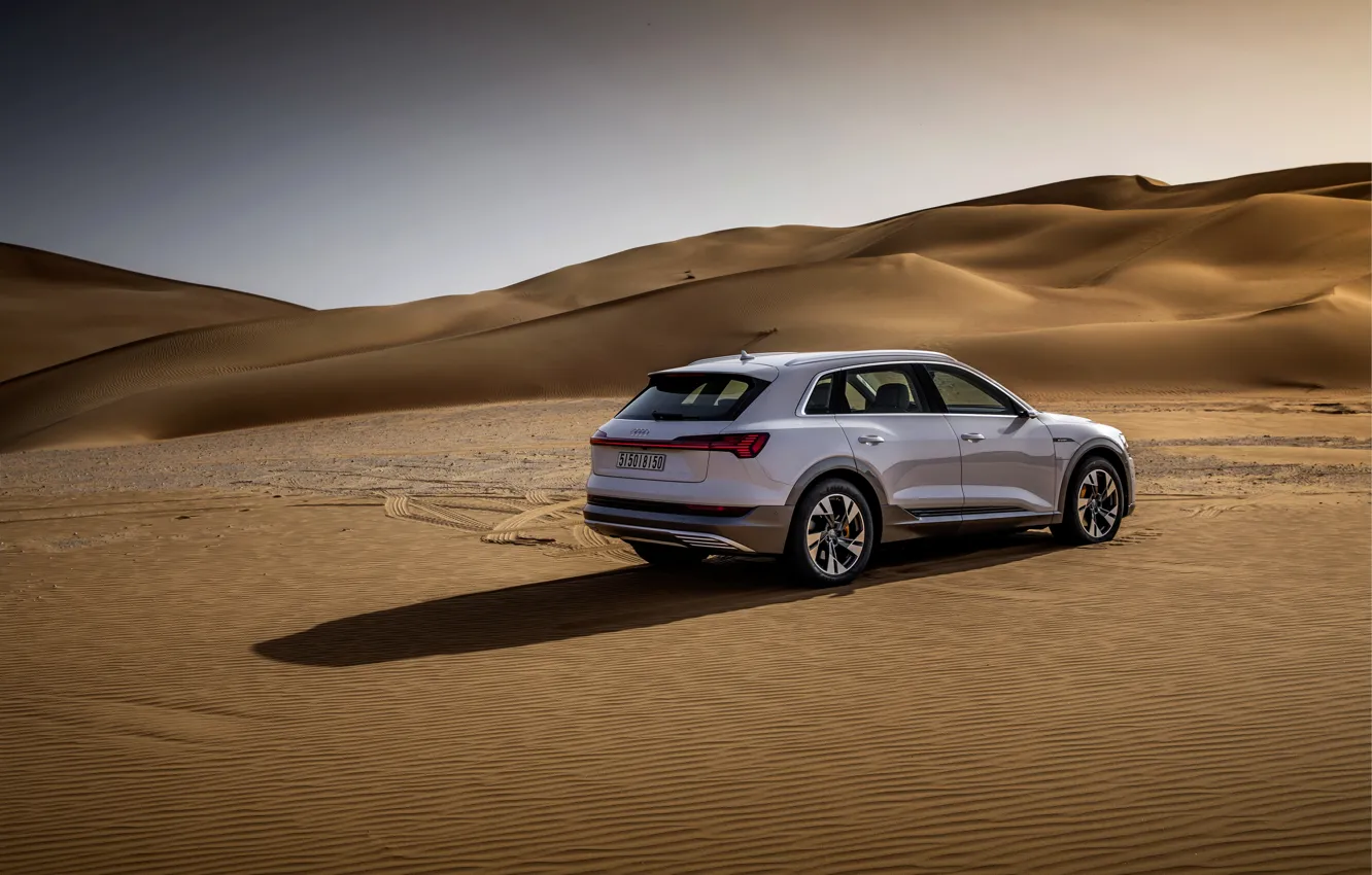 Photo wallpaper white, the sky, Audi, desert, E-Tron, 2019