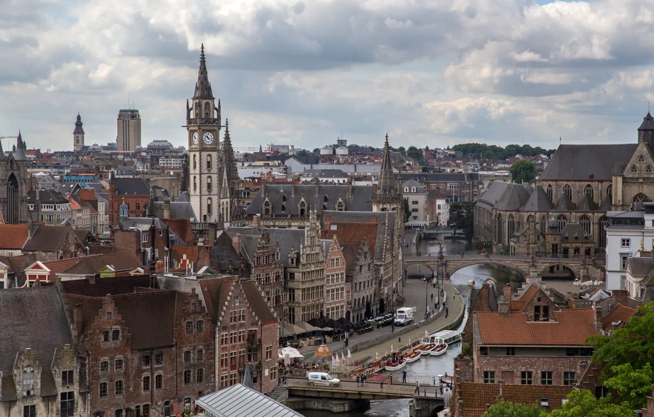 Photo wallpaper building, Belgium, architecture, Gent, Flanders, Ghent