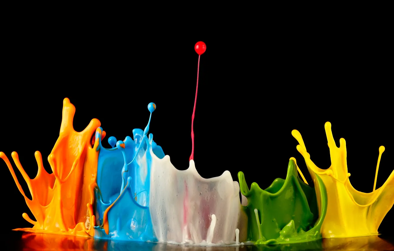 Photo wallpaper paint, splash, explosion of colors