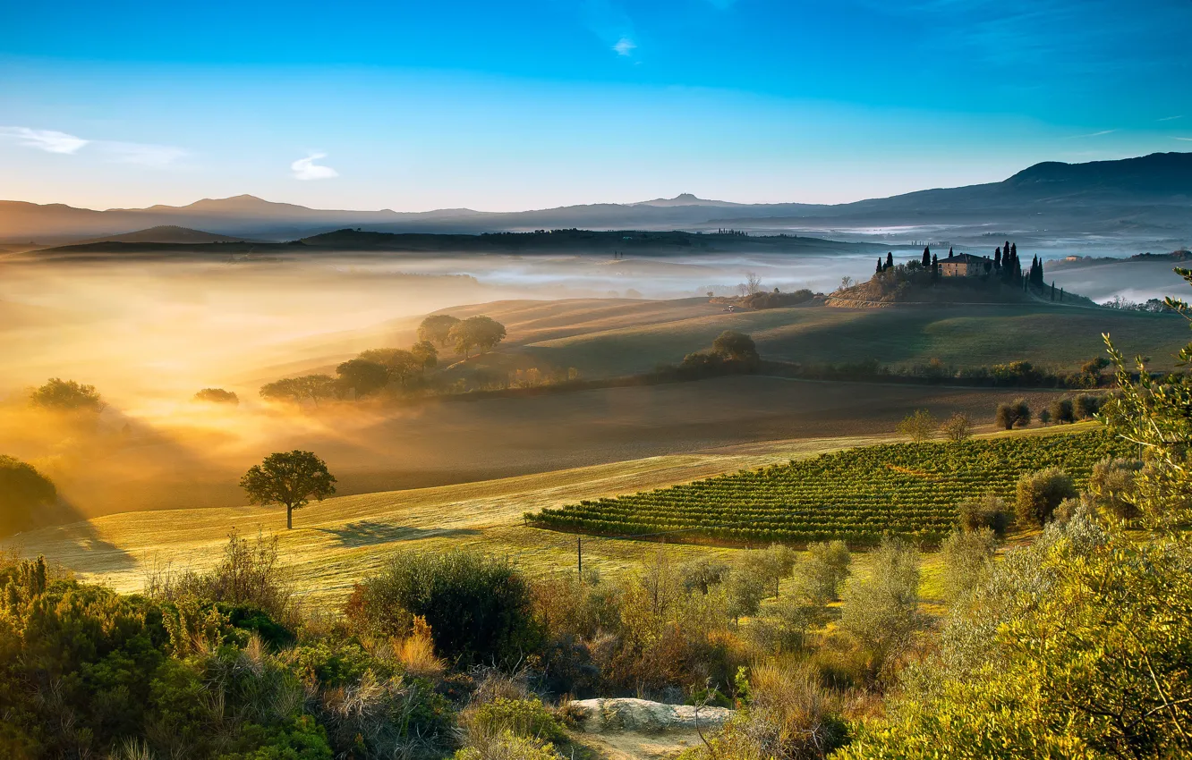 Photo wallpaper the sky, light, Italy, Tuscany