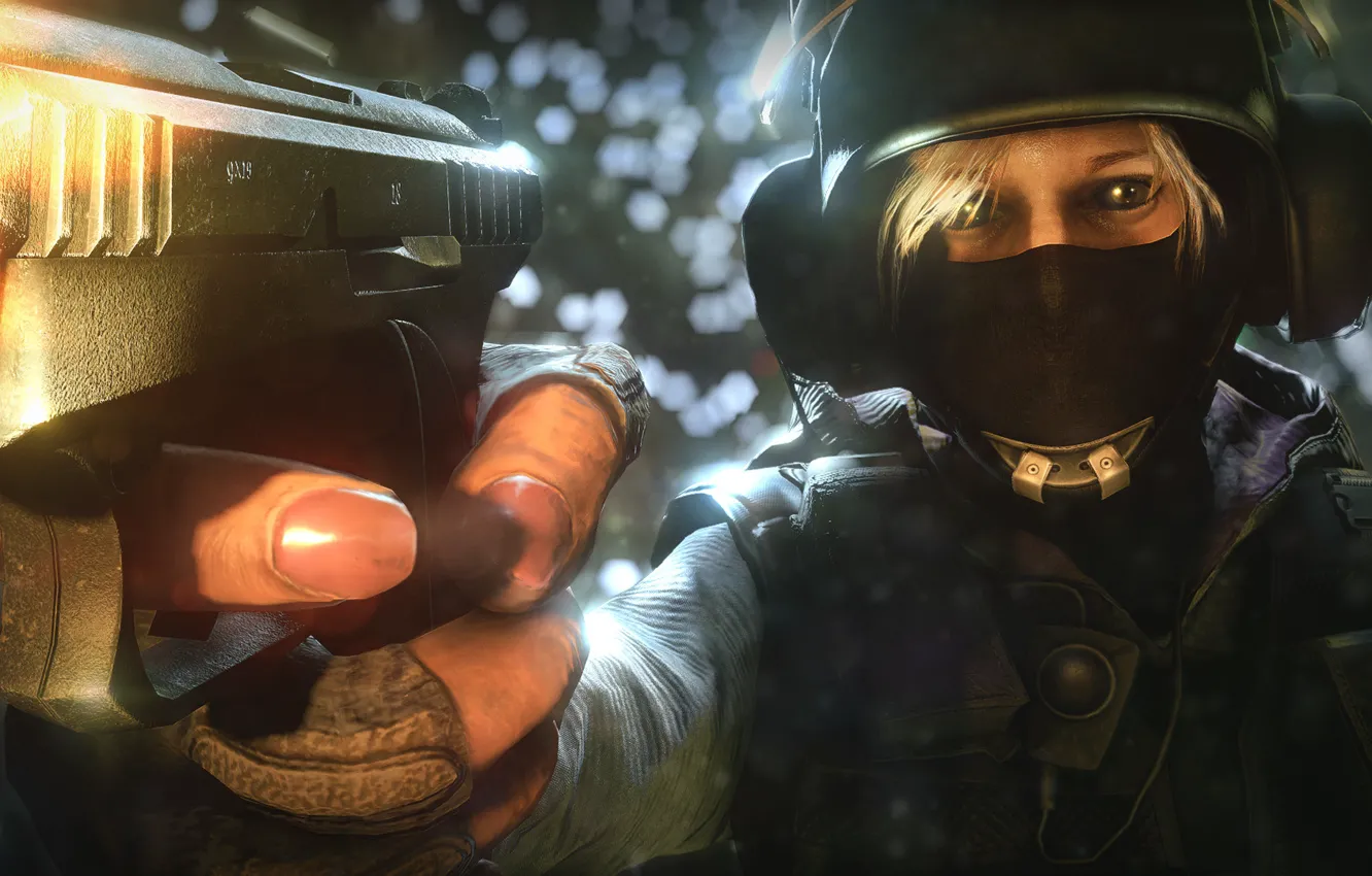 Photo wallpaper fighter, pistol, GSH-18, Rainbow Six: Siege