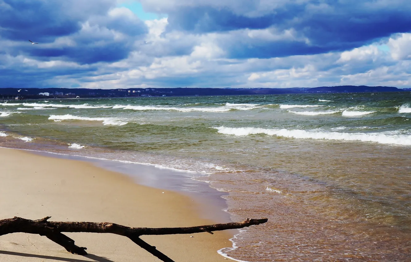 Photo wallpaper beach, sea, ocean, water, wave