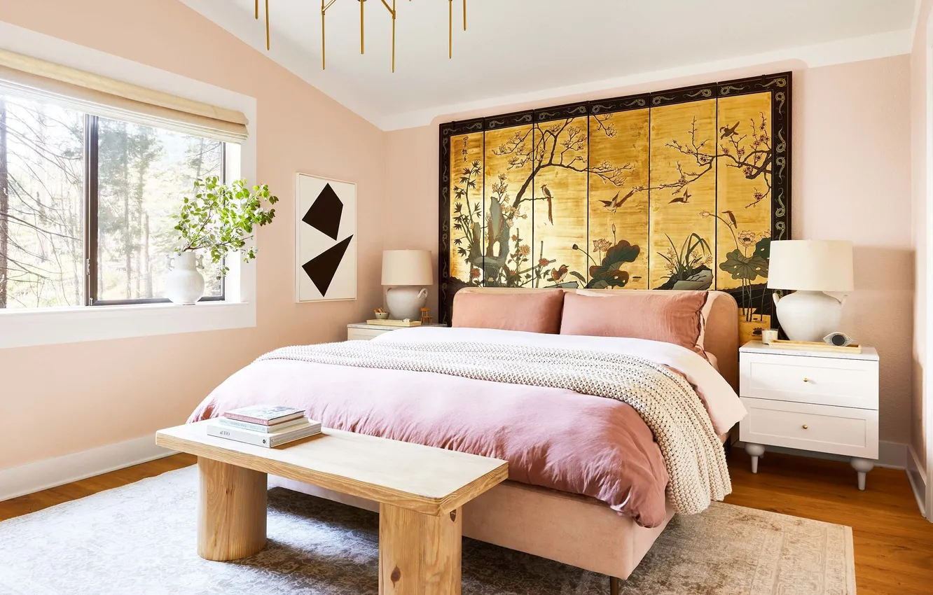 Photo wallpaper design, style, room, interior, bedroom