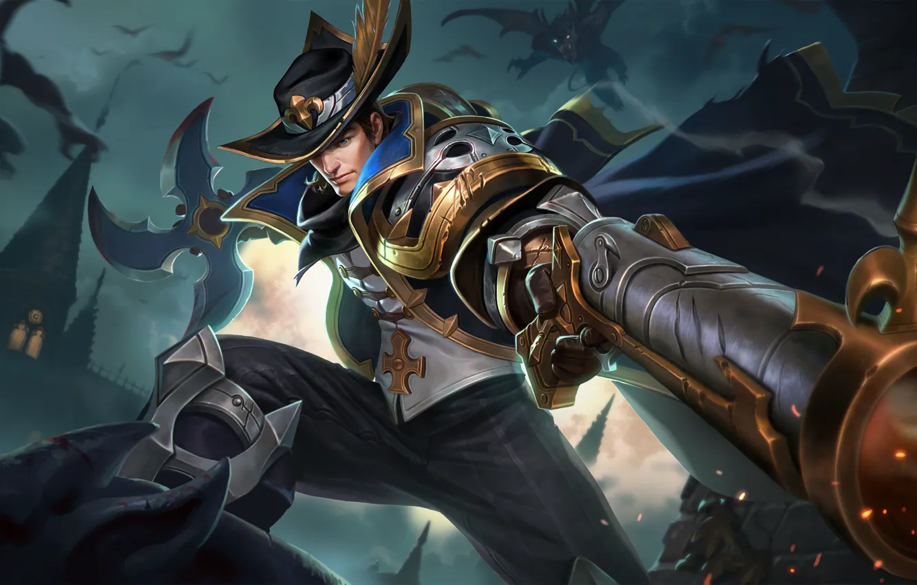 Photo wallpaper gun, guy, hunter, Arena of Valor