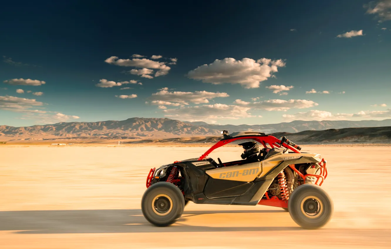 Photo wallpaper The sky, Auto, Desert, Speed, Can-Am, Buggy, Buggy