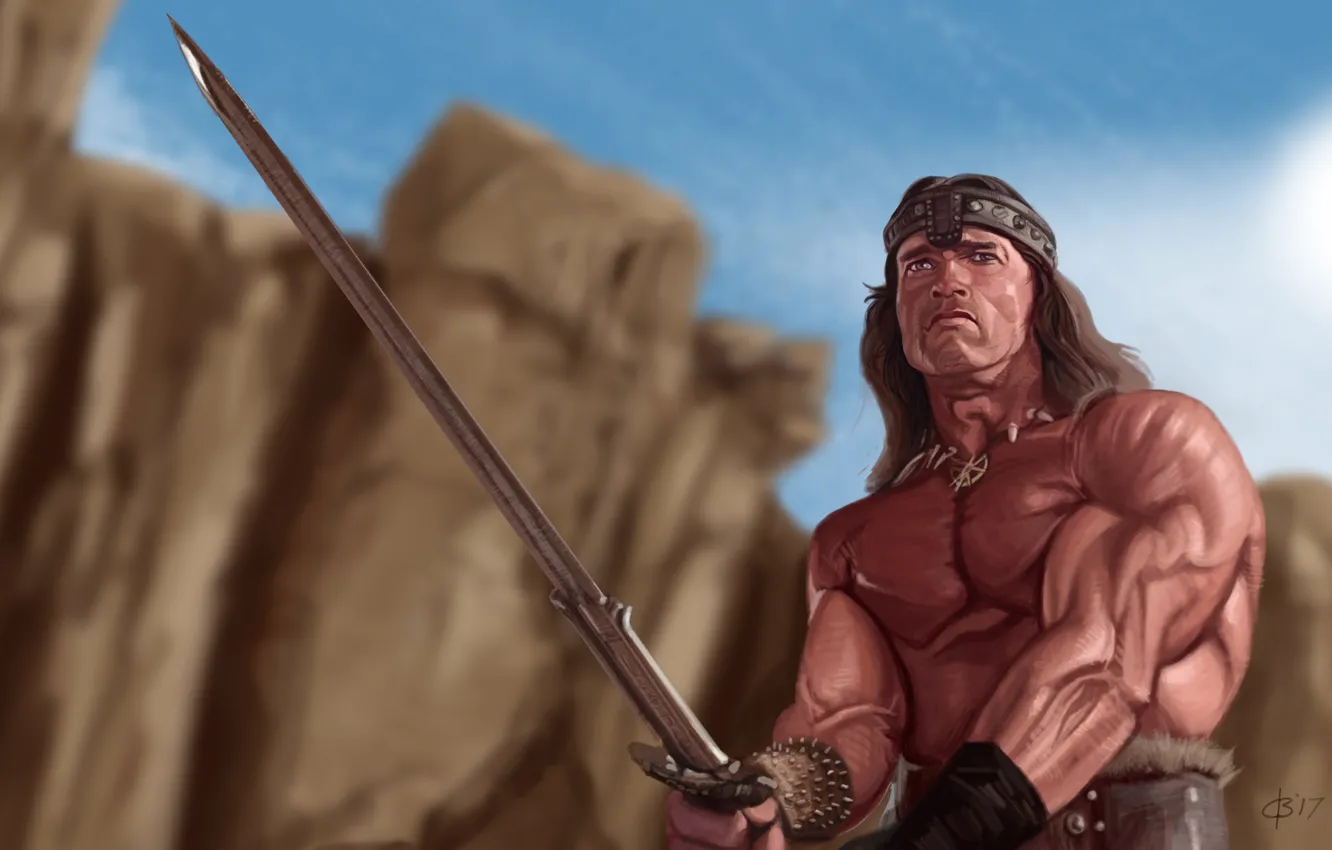 Photo wallpaper sword, warrior, Conan, Conan the Barbarian