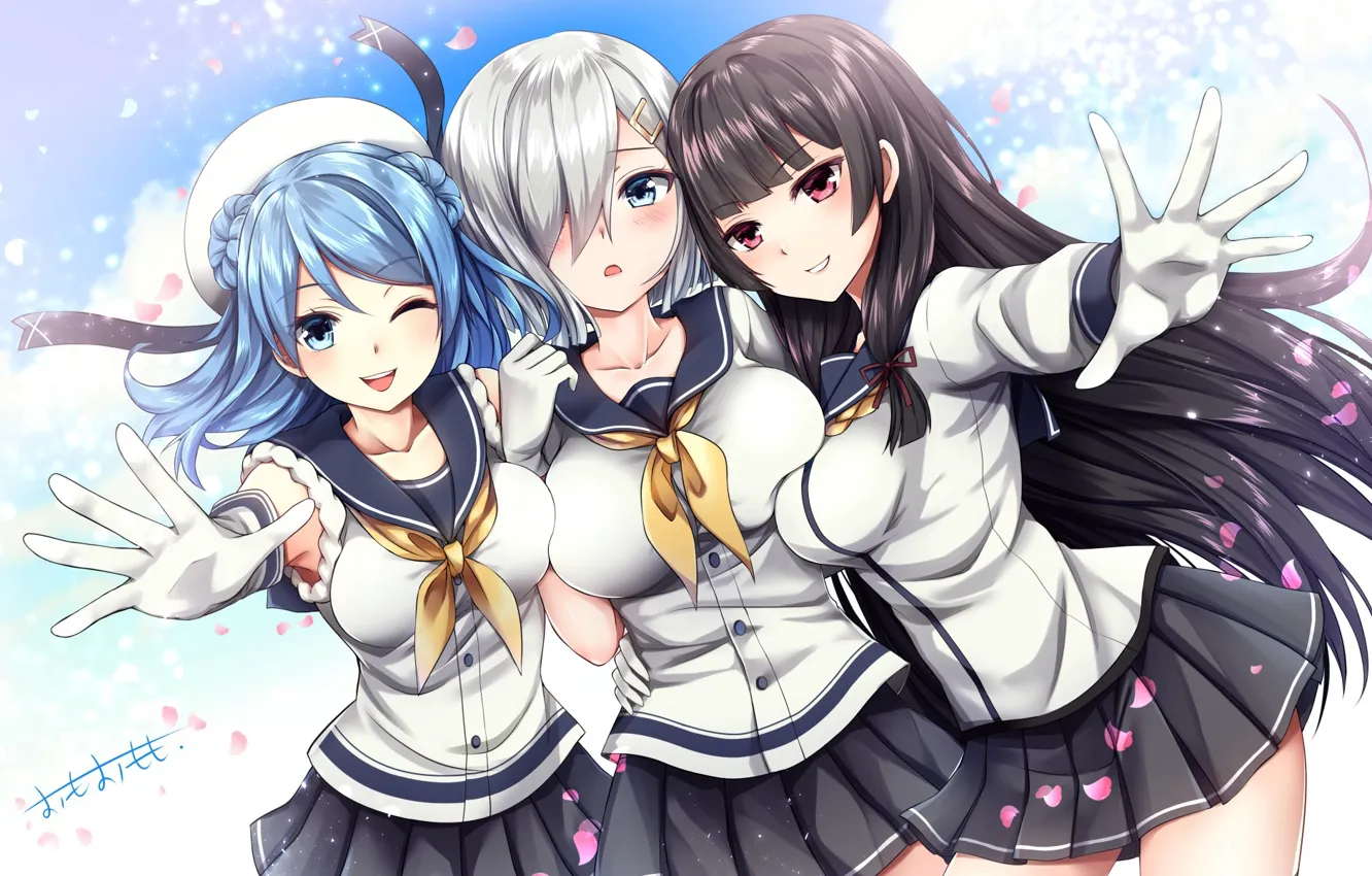 Photo wallpaper girl, form, schoolgirl, kantai collection