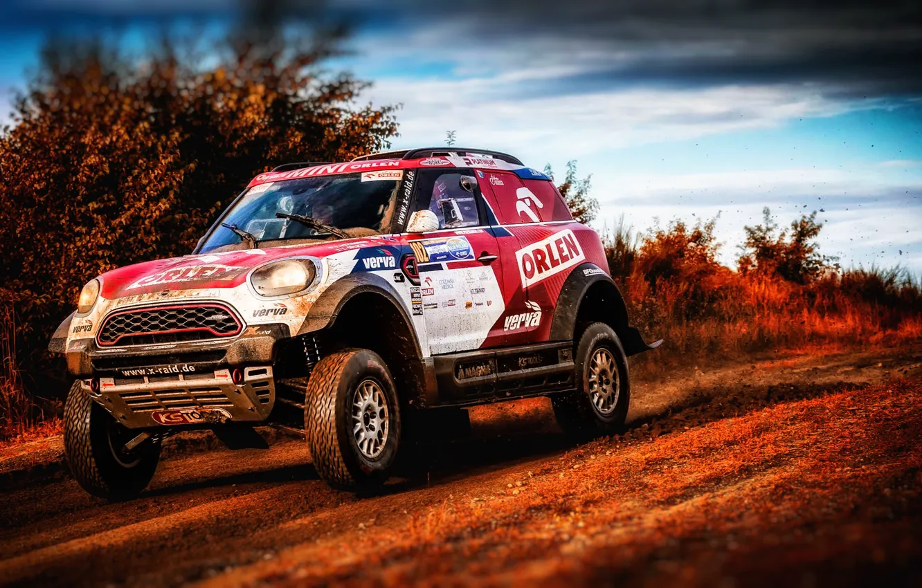 Photo wallpaper machine, auto, race, sport, Mini, SUV, Mini Cooper, Rally