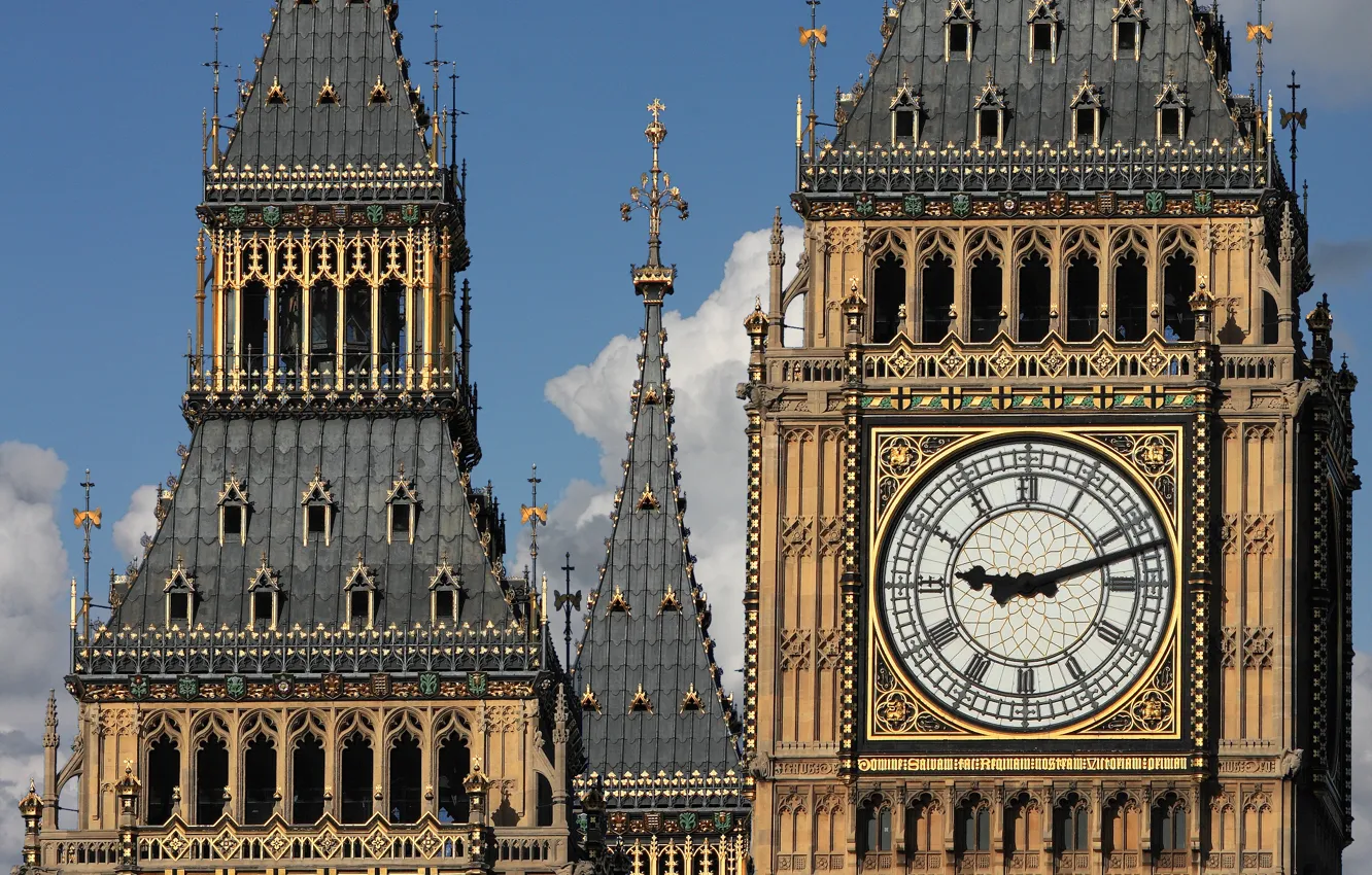 Photo wallpaper London, England, Big Ben, towers, spires
