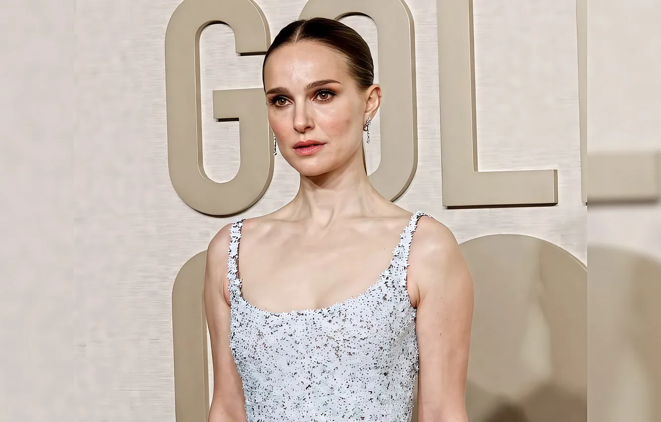 Photo wallpaper dress, actress, neckline, Natalie Portman, Natalie Portman, beautiful