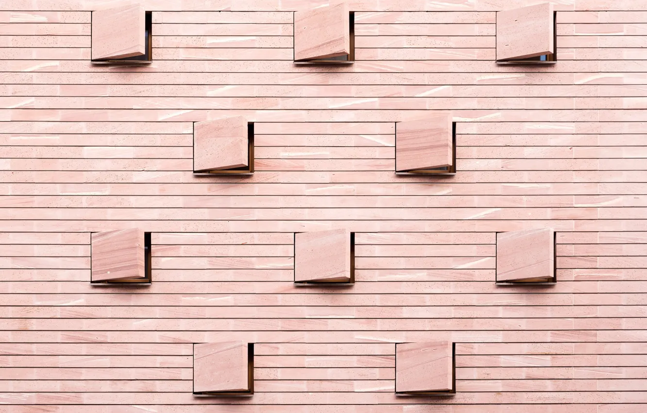Photo wallpaper wall, Windows, architecture