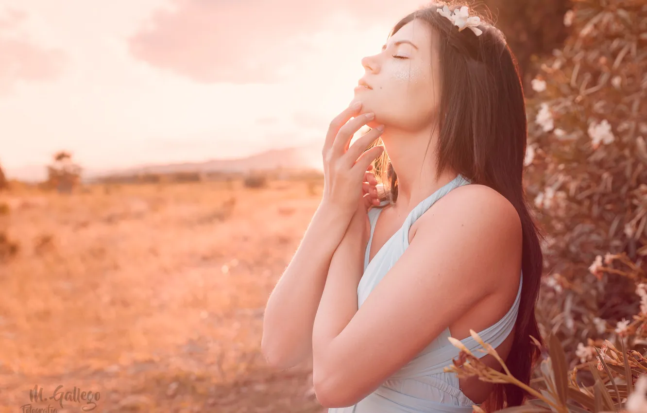 Photo wallpaper girl, pose, mood