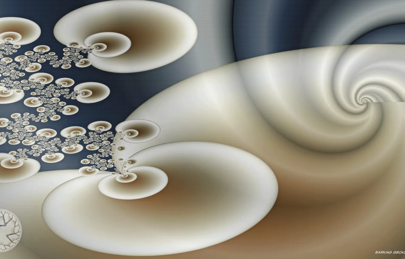 Photo wallpaper background, fractal, ovals