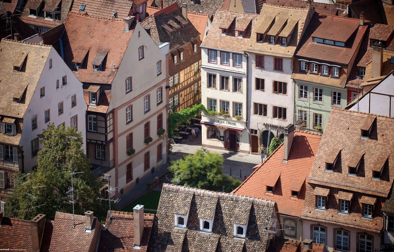 Photo wallpaper roof, home, window