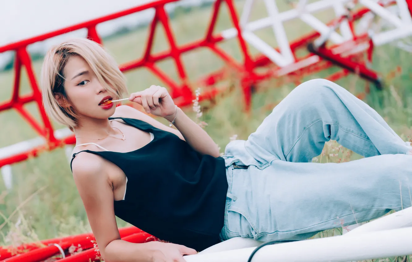 Photo wallpaper look, face, style, model, candy