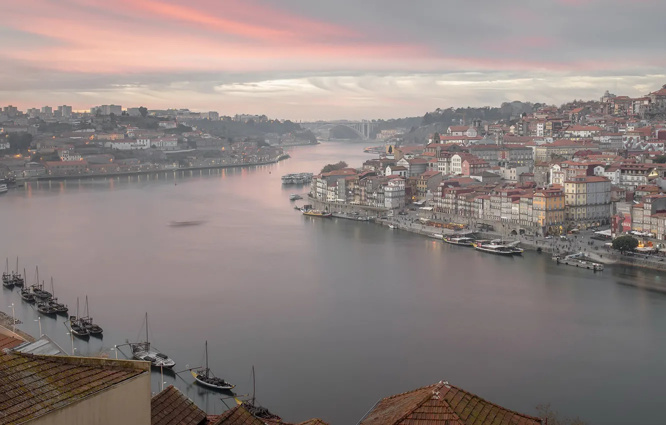 Photo wallpaper the city, Porto, river Douro