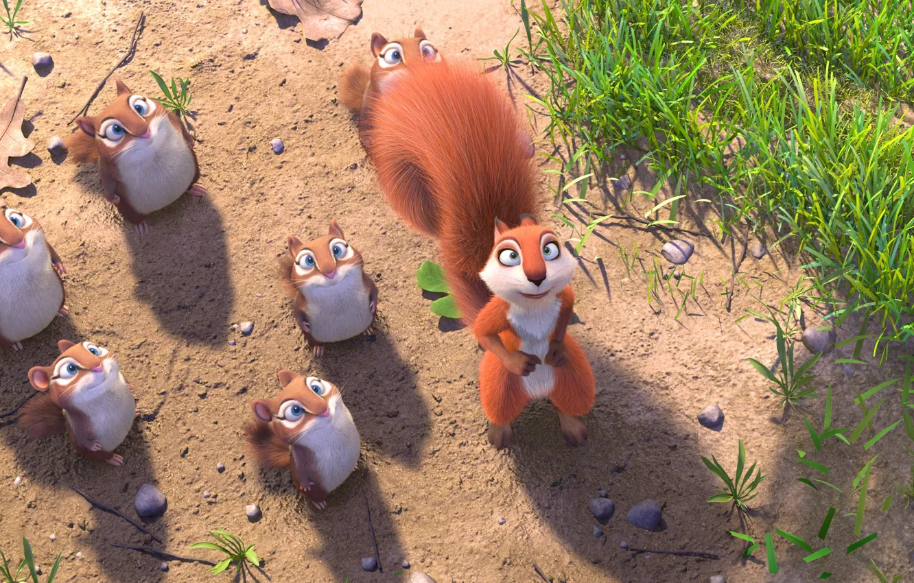 Photo wallpaper animal, group, proteins, The Nut Job 2