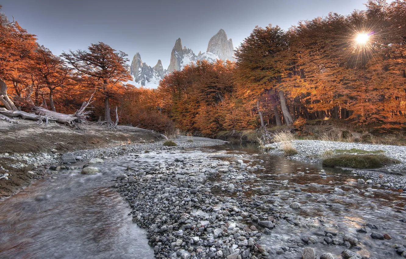 Photo wallpaper Argentina, mountains, Patagonia Fall