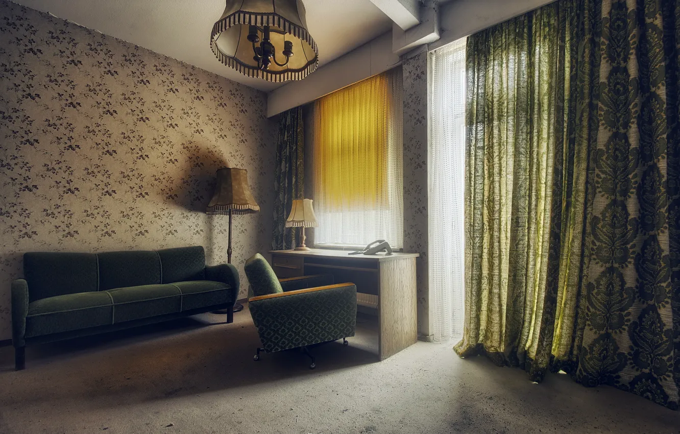 Photo wallpaper room, sofa, chair