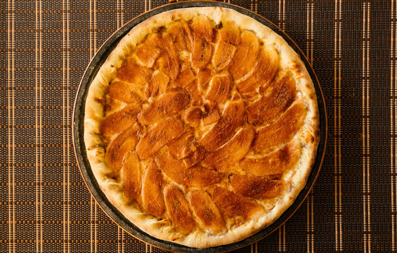Photo wallpaper pizza, bananas, sweet pizza