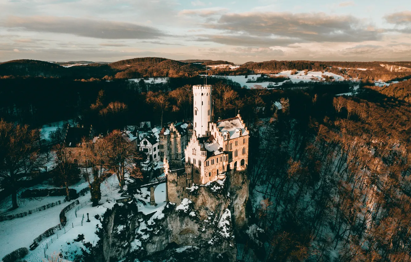 Photo wallpaper castle, Germany, Baden-Wurttemberg, Traifelberg